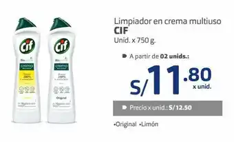 Makro Limpiador en crema multiuso cif unid. x 750 g oferta