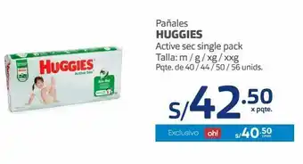 Makro Pañales huggies active sec single pack oferta