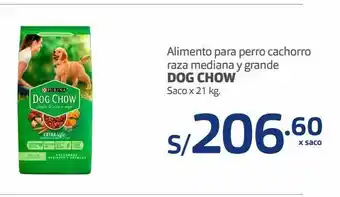 Makro Alimento para perro cachorro raza mediana y grande dog chow saco x 21 kg. oferta