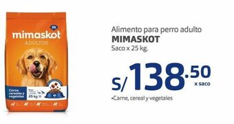 Makro Alimento para perro adulto mimaskot saco x 25 kg. oferta