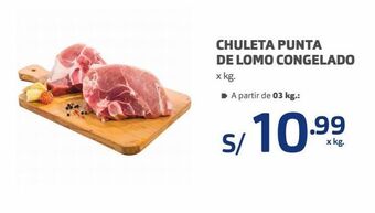 Makro Chuleta punta de lomo congelado x kg oferta