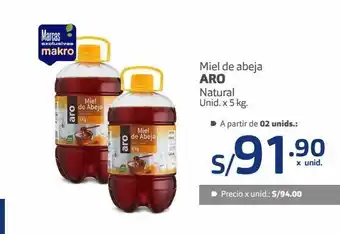 Makro Miel de abeja aro x 5kg oferta