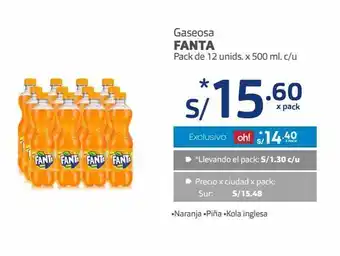 Makro Gaseosa fanta x 12un oferta