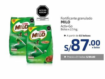 Makro Fortificante granulado milo x 2.5kg oferta