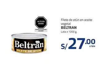 Makro Filete de atún en aceite vegetal beltrán x 1000g oferta
