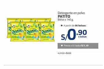 Makro Detergente en polvo patito x 140g oferta