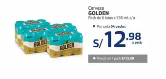 Makro Cerveza golden x 6un 355ml oferta