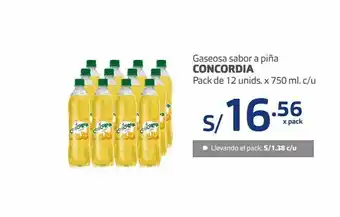 Makro Gaseosa sabor a piña concordia x 12un oferta