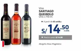Makro Vino santiago queirolo x 750ml oferta