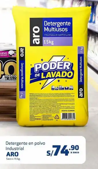 Makro Detergente en polvo industrial aro saco x 15 kg oferta