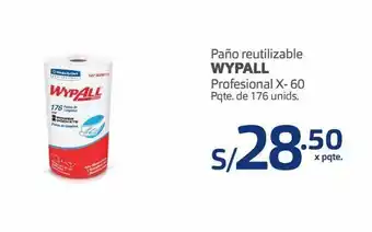Makro Paño reutilizable wypall profesional x- 60 pqte. de 176 unids. oferta