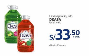Makro Lavavajilla líquido dkasa unid. x 4 l oferta