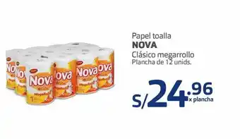 Makro Papel toalla nova clásico megarrollo plancha de 12 unids. oferta