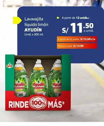 Makro Lavavajillas líquido limón ayudín unid x 900ml oferta