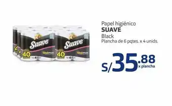 Makro Papel higiénico suave black plancha de 6 pqtes. x 4 unids. oferta
