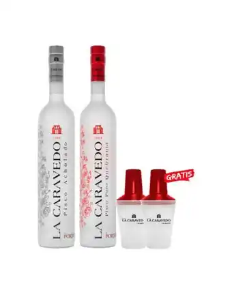 Sumon Licores Pisco la caravedo 750ml x2und + 2 shaker oferta