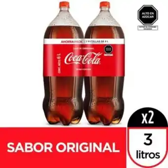 Tottus Two pack coca cola 3 lt oferta