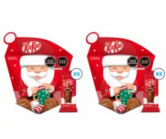 Freshmart 2x1 chocolate kit kat papa noel - envase 5 x 29gr - unidad oferta