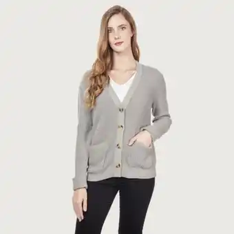 Fina Perú Chompa cardiff gris oferta