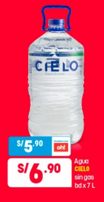 Plaza Vea Agua Cielo sin Gas 7L oferta