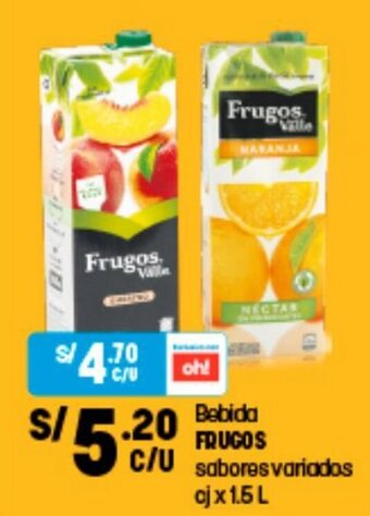 Plaza Vea Bebida Frugos Sabores Variados 1.5L oferta