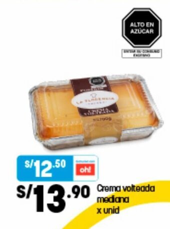 Plaza Vea Crema Volteada Mediana oferta