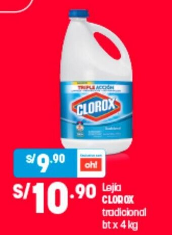 Plaza Vea Lejia Clorox Tradicional 4kg oferta