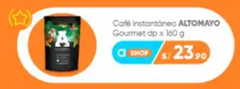 Plaza Vea Café Instantáneo Altomayo GOurmet 160g oferta
