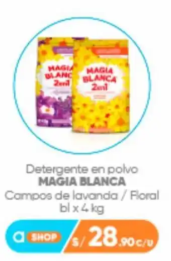 Plaza Vea Detergente en Polvo Magia Blanca 4kg oferta