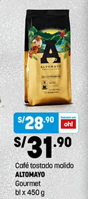 Plaza Vea Café Tostado Molido Altamayo Gourmet 450g oferta