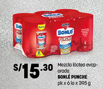 Plaza Vea Mexcla Láctea Evaporada Bonlé Punche 6 x 395g oferta