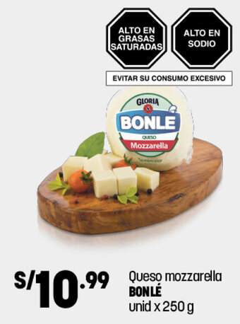 Plaza Vea Queso Mozzarella Bonlé 250g oferta