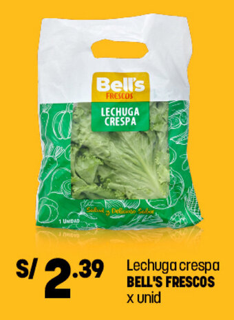 Plaza Vea Lechuga Crespa Bell's Frescos oferta