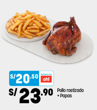 Plaza Vea Pollo Rostizado +Papas oferta
