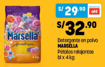 Plaza Vea Detergente en Polvo Marsella Pétalos Relajantes 4kg oferta