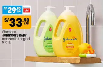 Plaza Vea Shampoo Johnson's Baby Manzanilla/Original 1L oferta