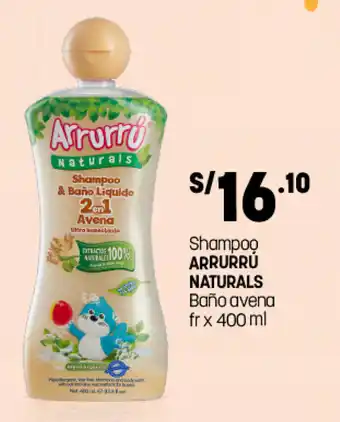 Plaza Vea Shampoo Arrurrú Naturals Baño Avena 400ml oferta