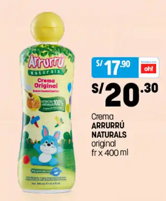 Plaza Vea Crema Arrurrú Original 400ml oferta
