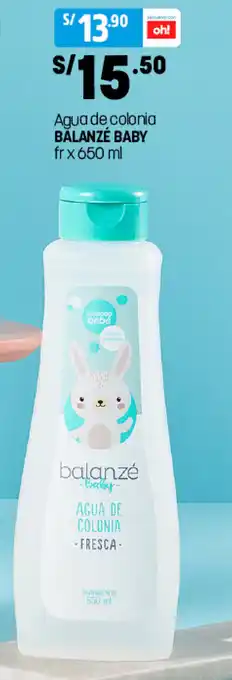 Plaza Vea Agua de Colonia Balanzé Baby 650ml oferta
