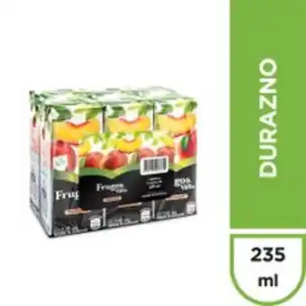 Metro Bebida de durazno frugos del valle caja 235 ml pack de 6 unid oferta