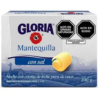 Vivanda Mantequilla gloria con sal barra 200g oferta