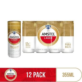 Twelve pack cerveza lata 355 ml