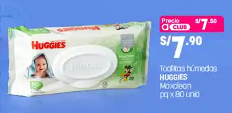 Plaza Vea Toallitas Húmedas Huggies Maxclean 80 unid oferta