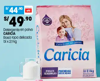 Plaza Vea Detergente en Polvo Caricia Rosa Ropa Delicada 2.1kg oferta