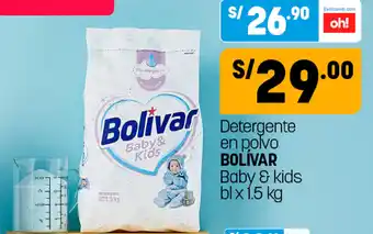 Plaza Vea Detergente en Polvo Bolívar Baby & Kids 1.5kg oferta