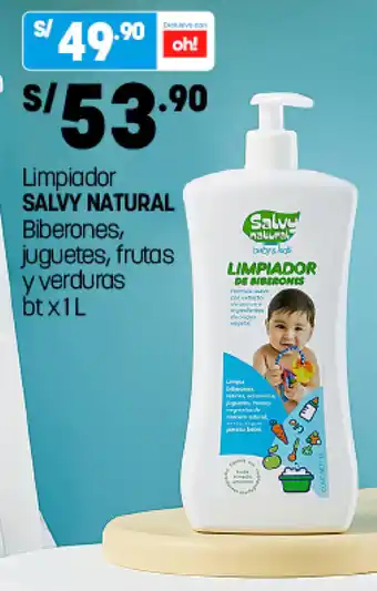 Plaza Vea Limpiador Salvy Natural Biberones, Juguetes, Frutas y Verduras 1L oferta