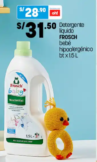 Plaza Vea Detergente Líquido Frosch Bebé Hipoalergénico 1.5L oferta