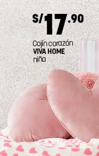 Plaza Vea Cojín Corazón Viva Home Niña oferta