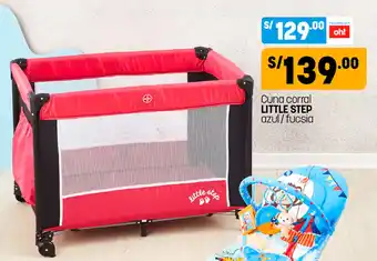 Plaza Vea Cuna Corral Little Step Azul / Fucsia oferta