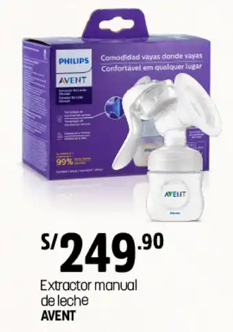 Plaza Vea Extractor Manual de Leche Avent oferta